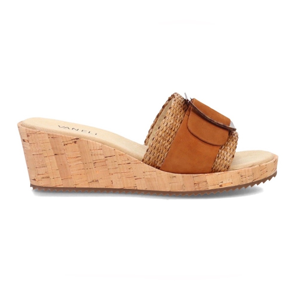 Vaneli Cattee Wedge Open Toe Sandal Size 7.5 - Picture 2 of 10